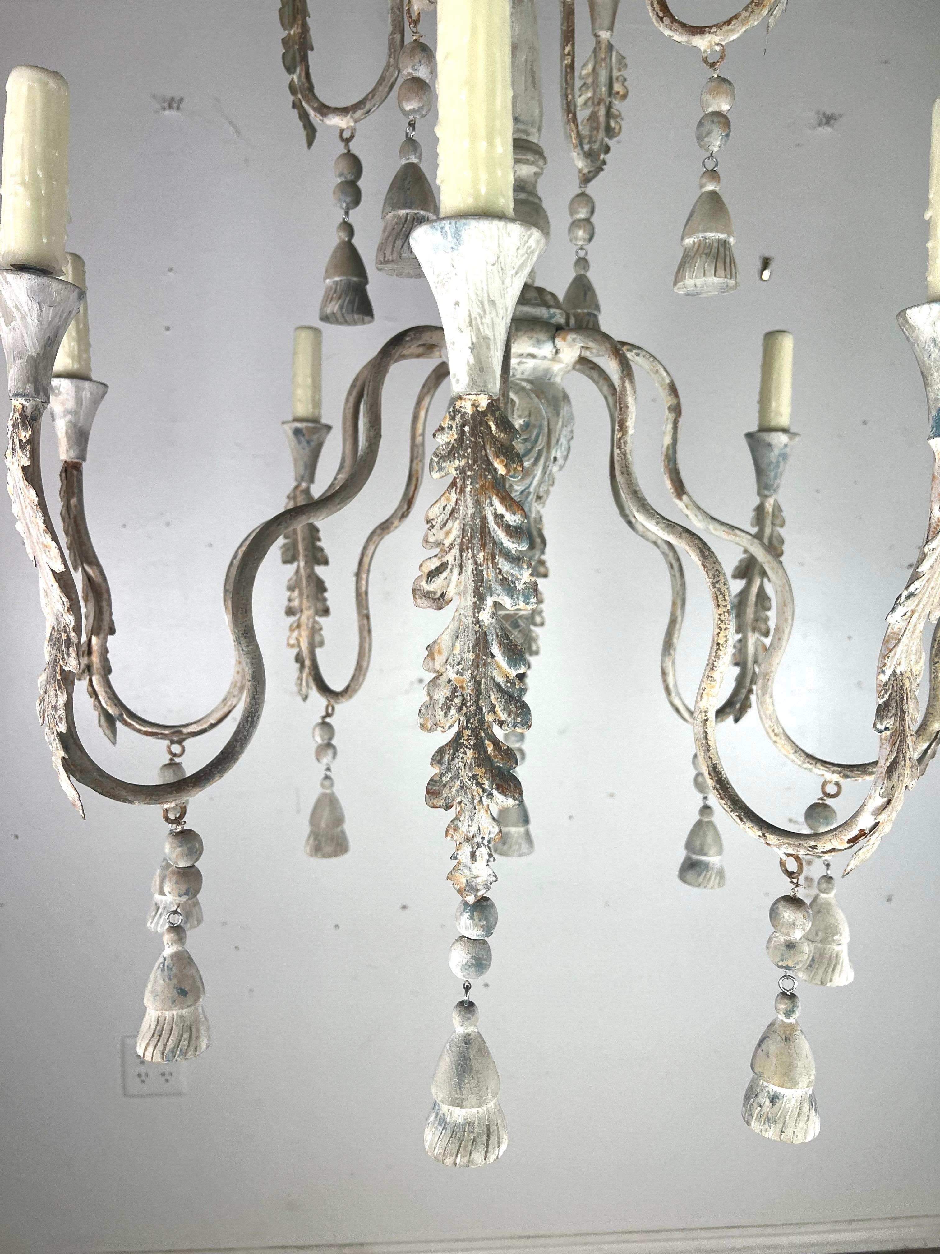 American Descanso 12-Light Tuscan Style Two-Tier Chandelier by Miamar Home For Sale