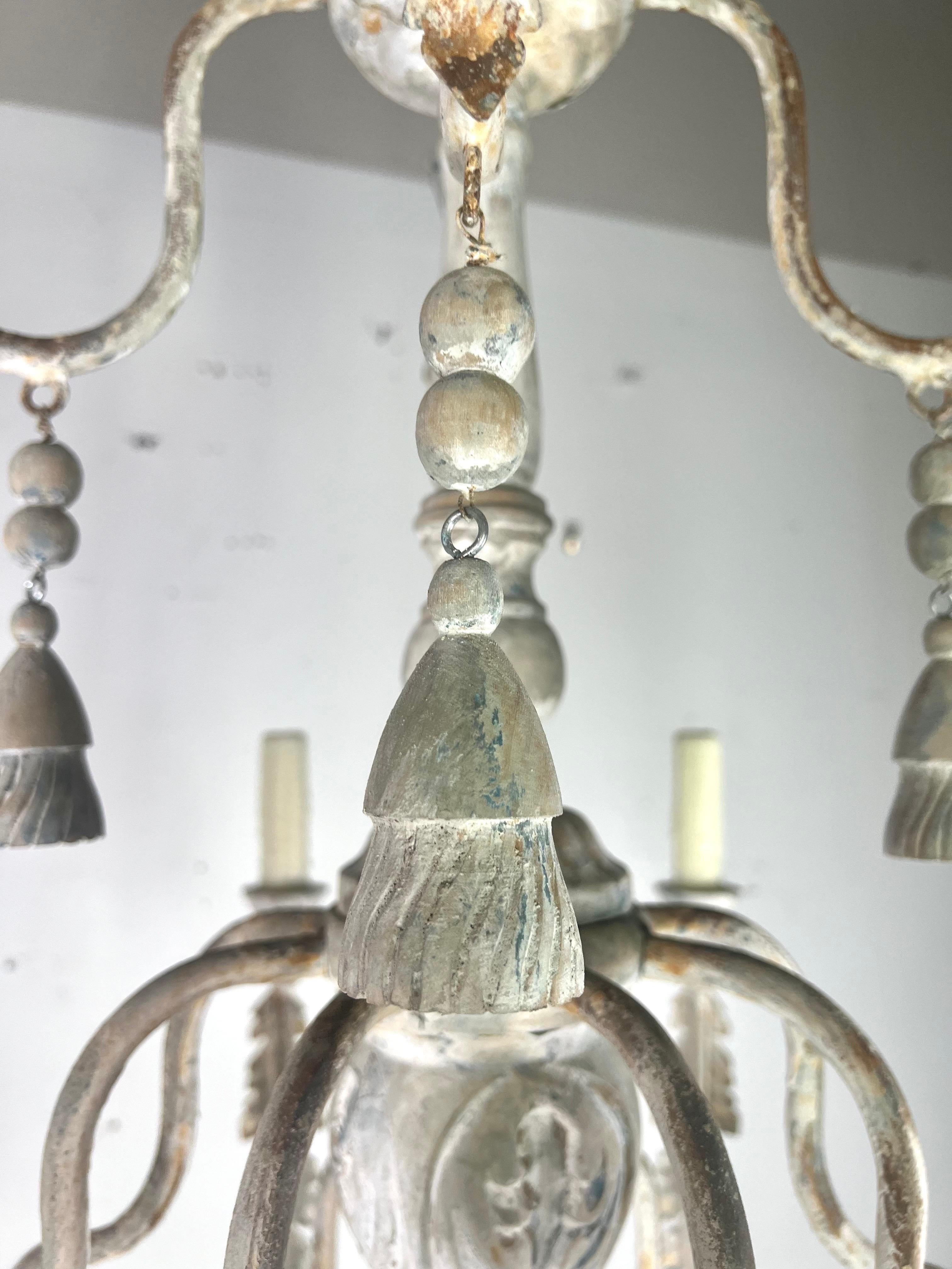 Contemporary Descanso 12-Light Tuscan Style Two-Tier Chandelier by Miamar Home For Sale