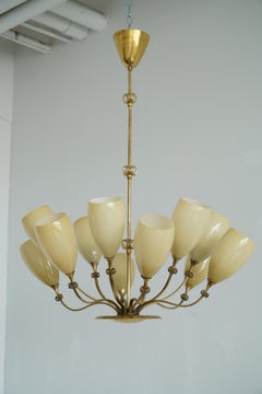 12 Lights Chandelier by Paavo Tynell