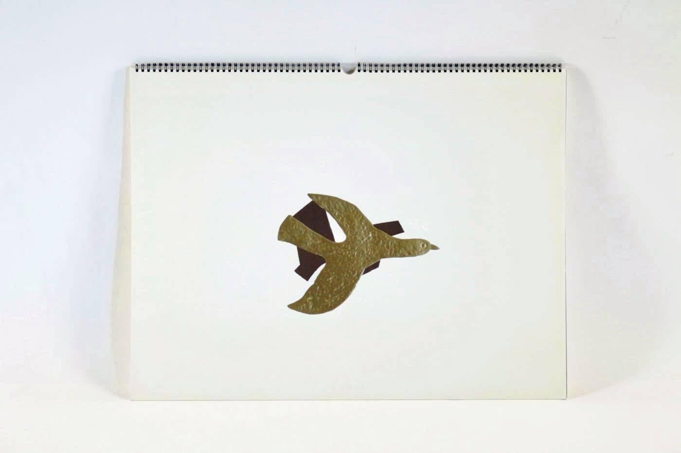 12 Lithografien von Schmuckstücken von Georges Braque, zusammengefasst als Kalender, 1979, selten 4