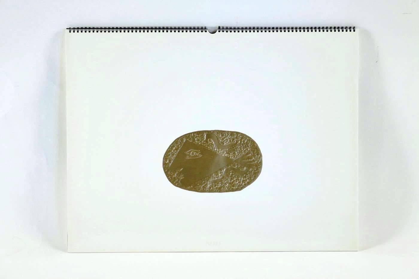 Paper 12 Lithographs of Jewelry by Georges Braque, compiled as a calendar, 1979, Rare