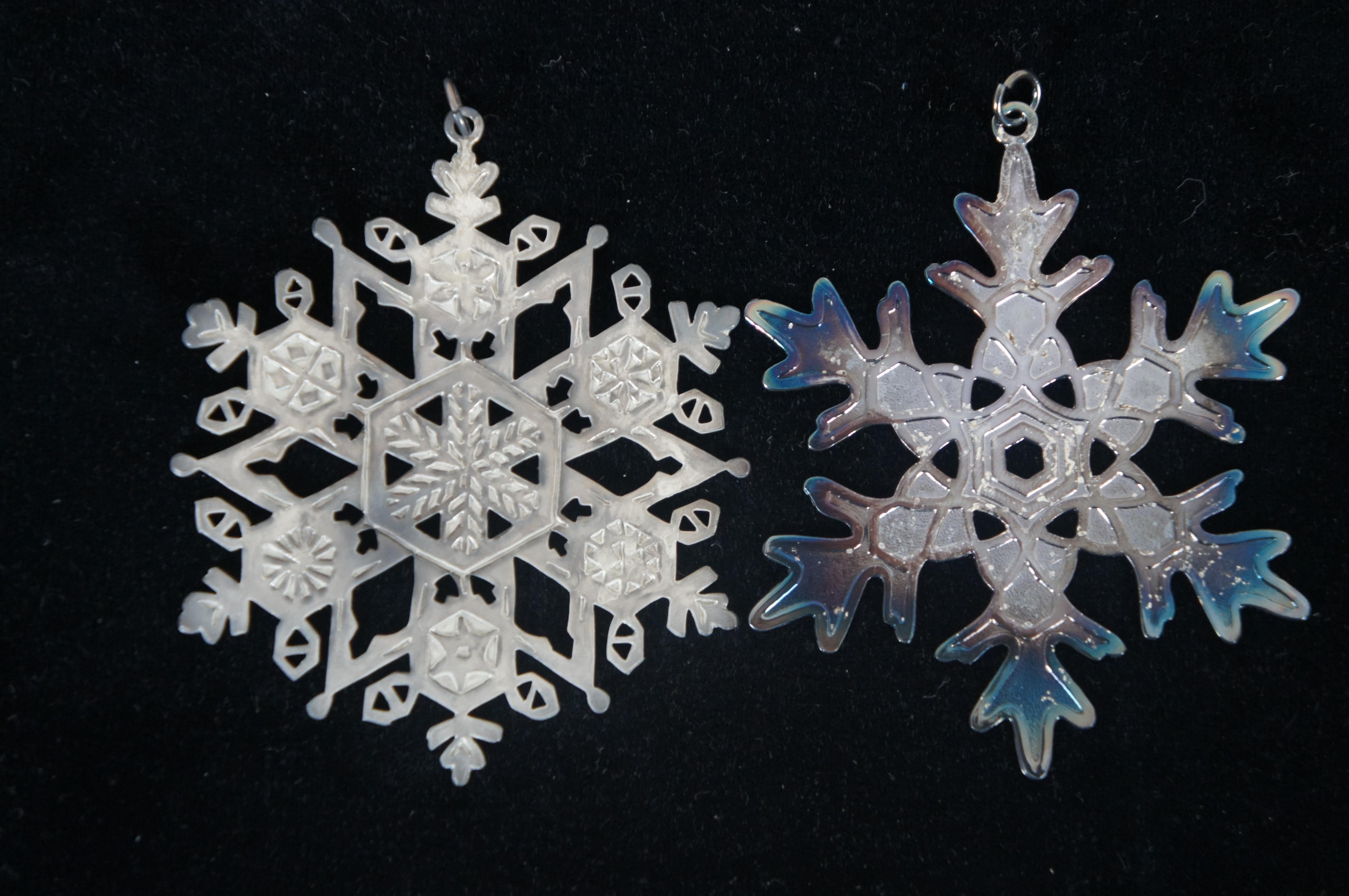 12 Metropolitan Museum of Art Sterling Silver Silverplate Snowflake Ornaments For Sale 1
