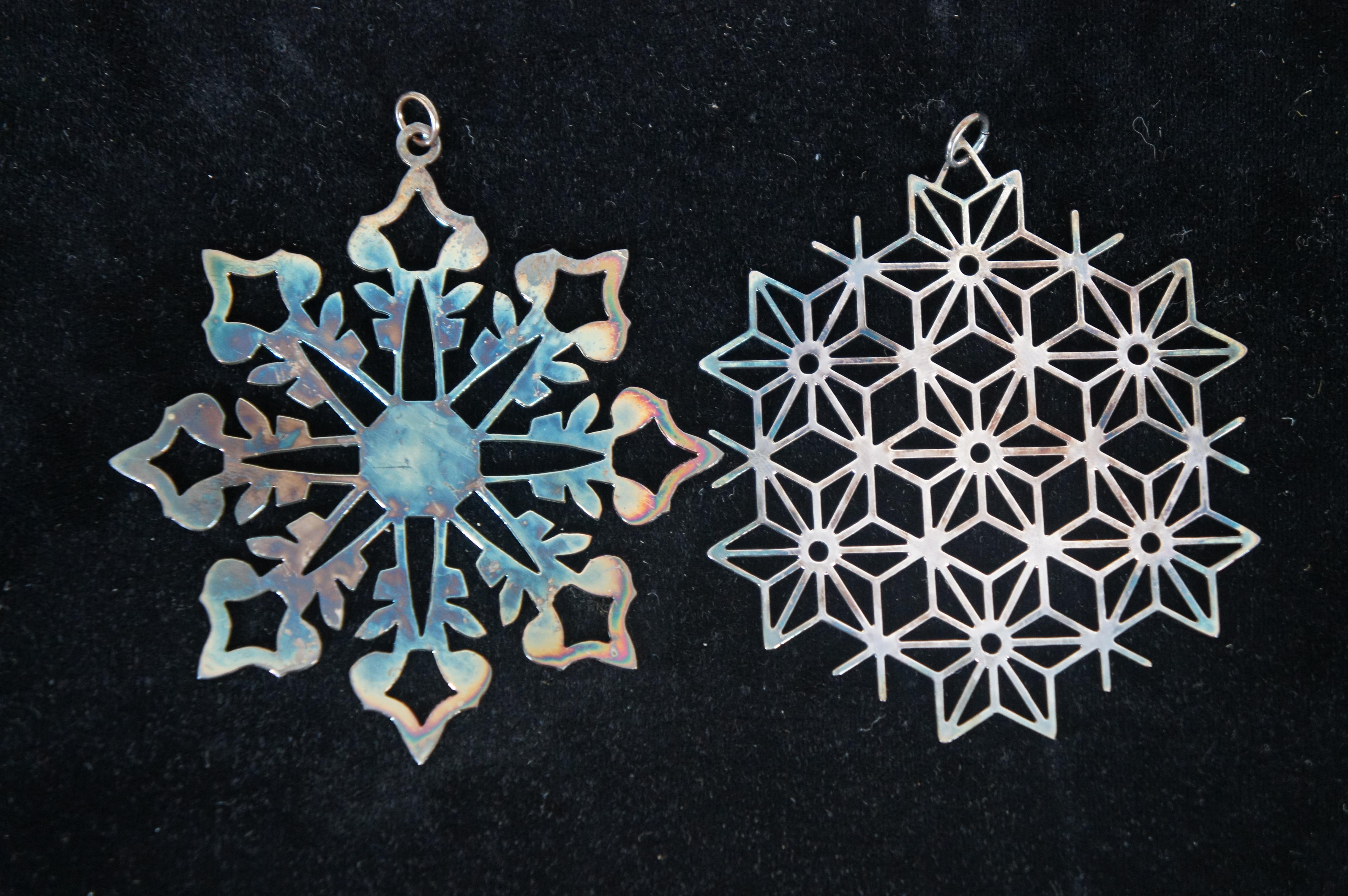 12 Metropolitan Museum of Art Sterling Silver Silverplate Snowflake Ornaments For Sale 2
