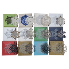 12 Metropolitan Museum of Art Sterling Silver Silverplate Snowflake Ornaments