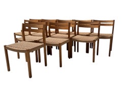 12 Mid-Century Modern 401 Dining Room Chairs by Niels Otto Møller, 1970s