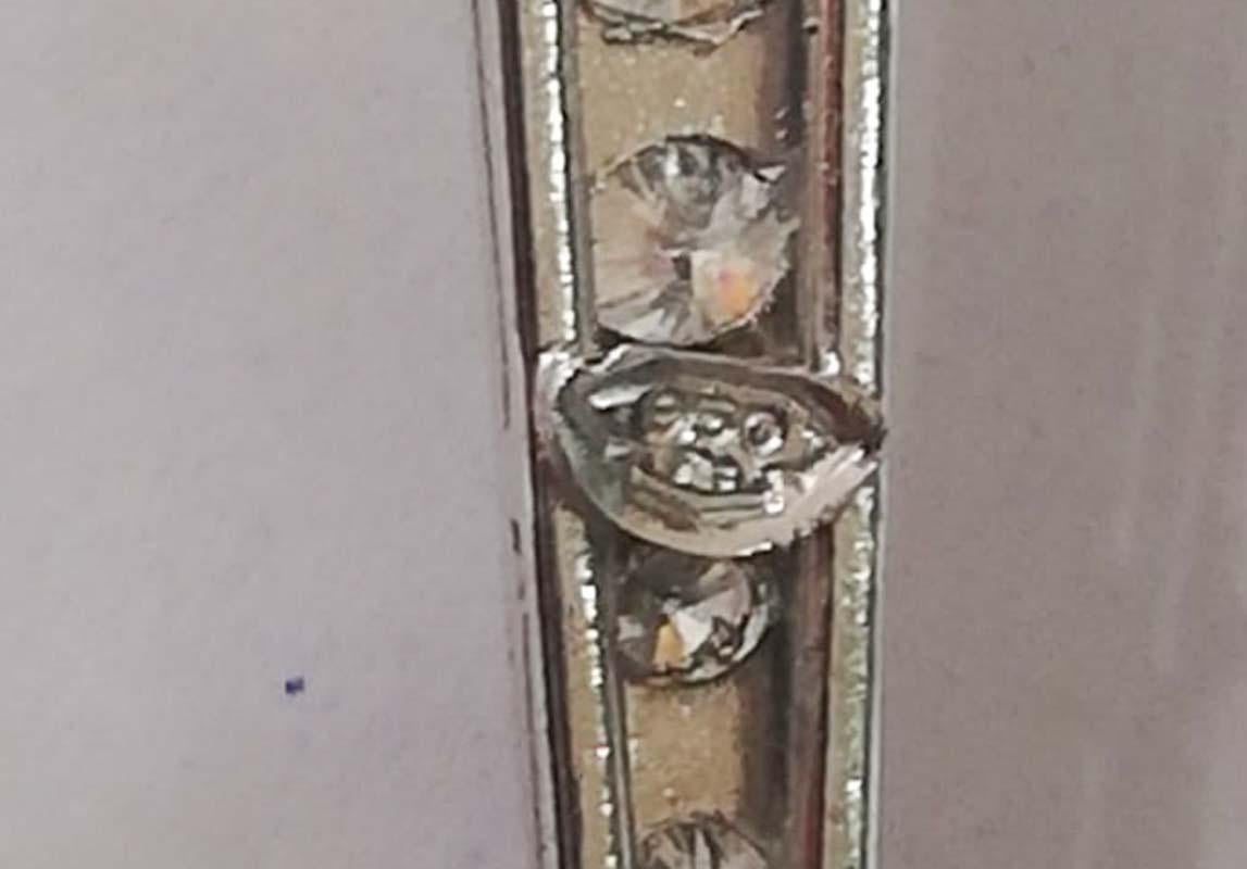 Donna Orecchini da 12 mm con perle, rubini, diamanti e platino. in vendita