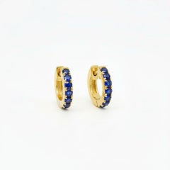 12 MM Boucles d'oreilles saphir Huggie