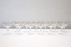 12 bicchieri da champagne in vetro soffiato di Murano di Nason & Moretti con etichetta originale