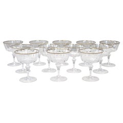 12 bicchieri da champagne in vetro soffiato di Murano di Nason & Moretti con etichetta originale