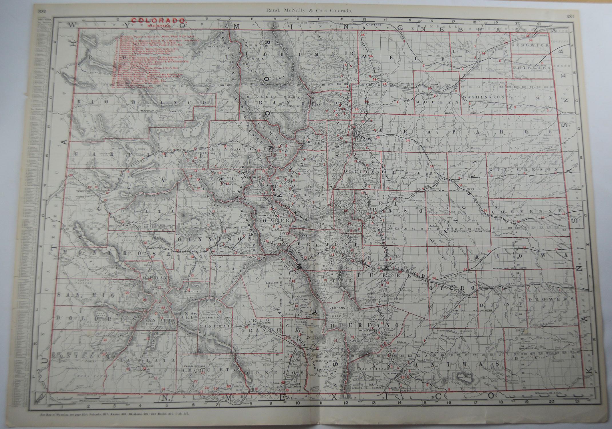 Fabulous monochrome maps with red outline colour 

States available are Indiana, Colorado, Ohio, South Carolina, Kansas, Alabama, Pennsylvania, Oklahoma, Arkansas, Mississippi, North Carolina and Michigan ( Northern Peninsula )

Original