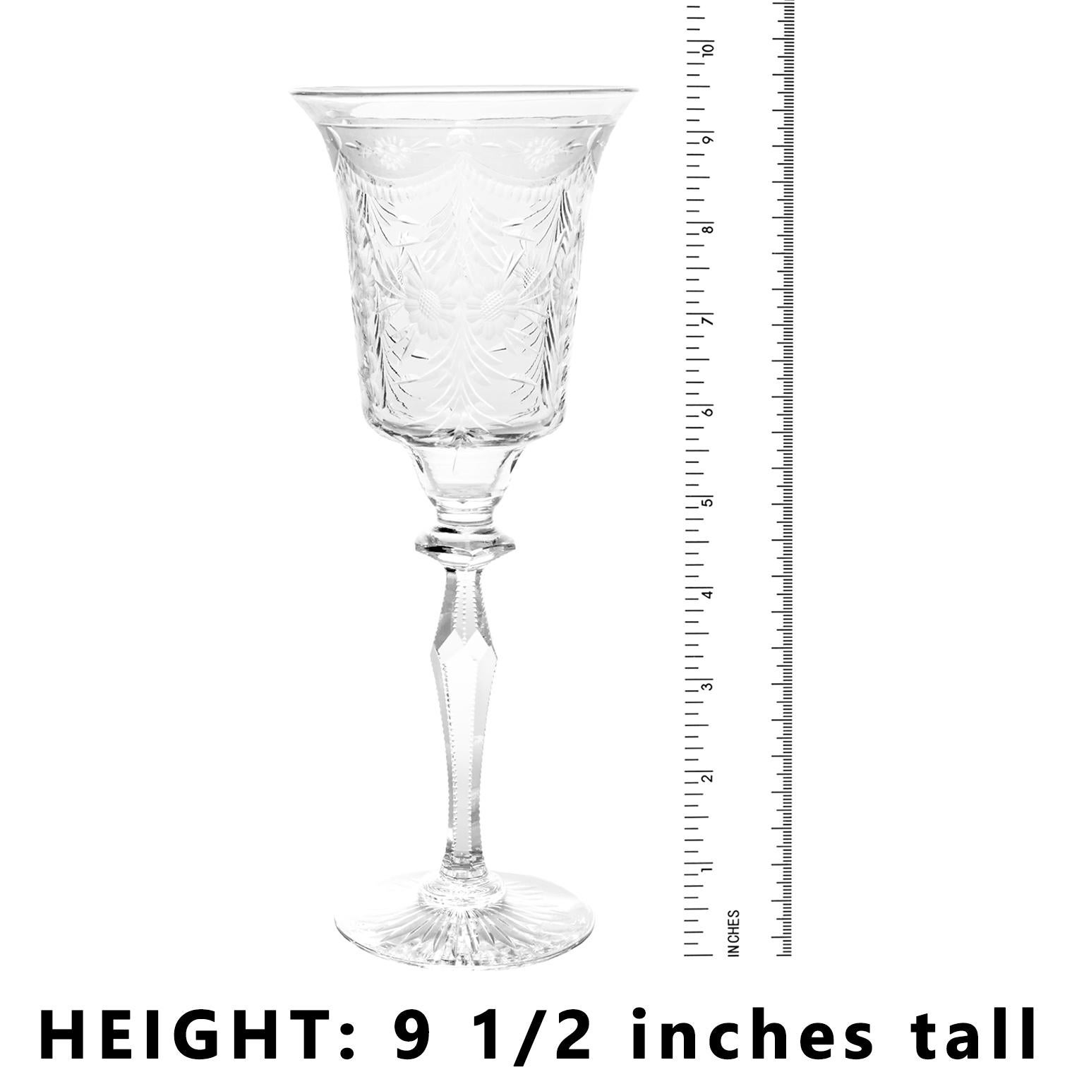 American 12 Pairpoint Very Tall Water Goblets, Wickham Pattern For Sale