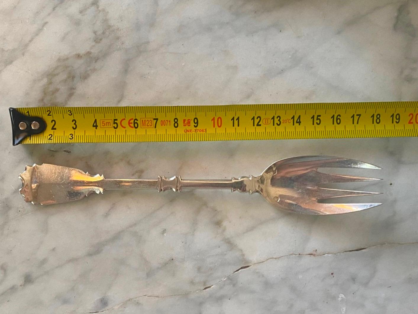 Set di 12 posate da pesce in argento 925 di Robert Linzeler, Francia, 1900 in vendita 3