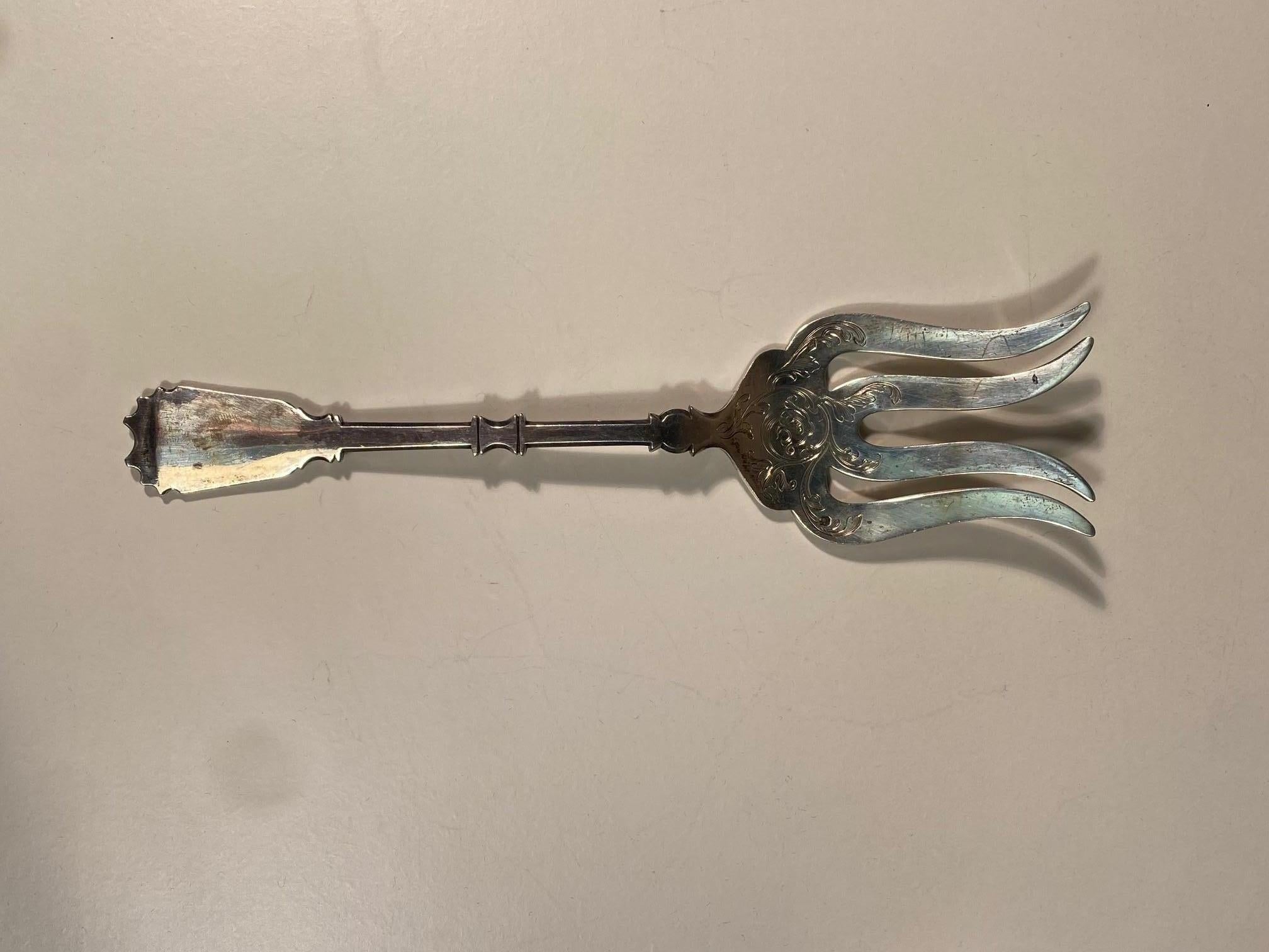 Set di 12 posate da pesce in argento 925 di Robert Linzeler, Francia, 1900 in vendita 5