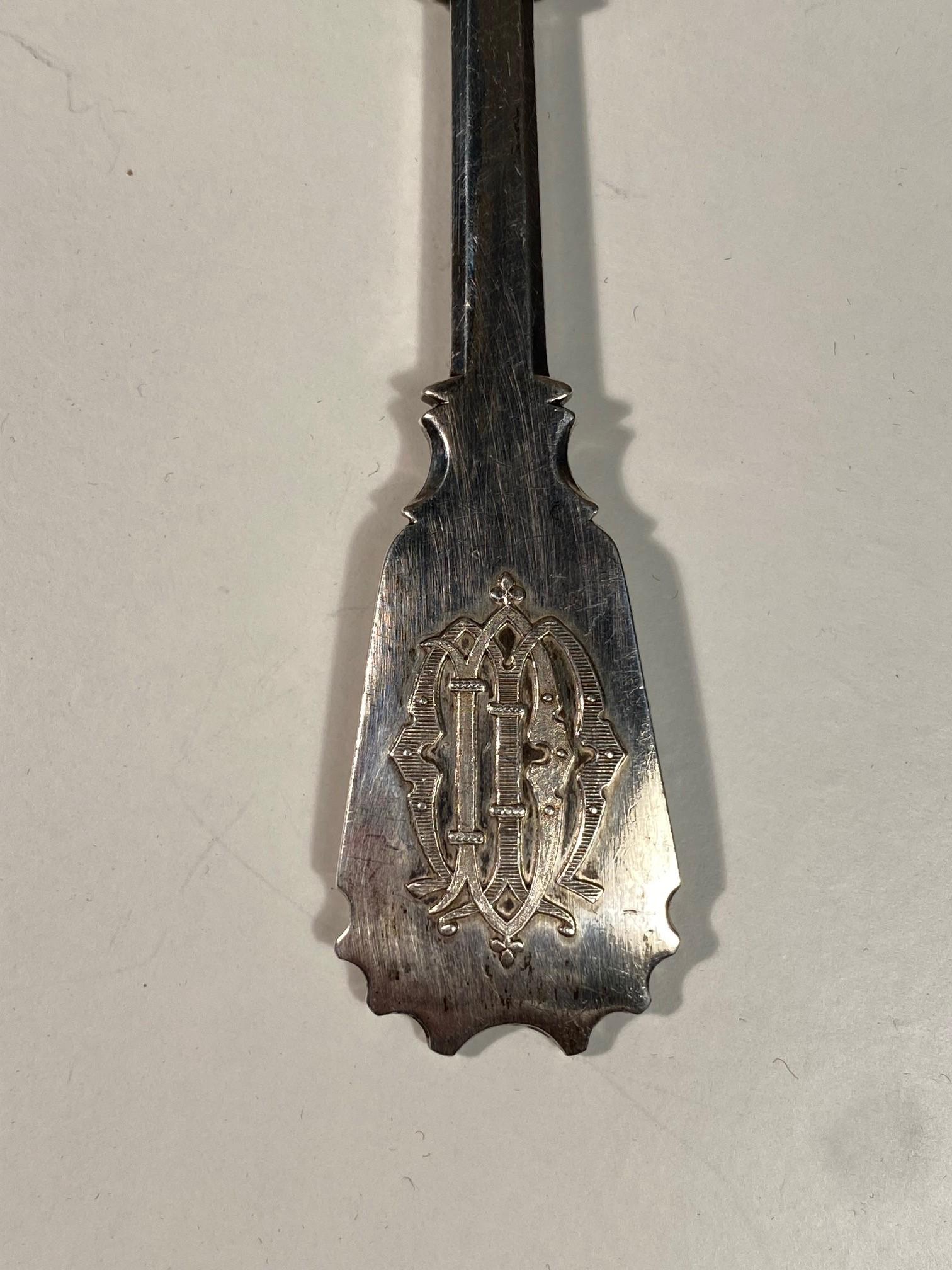 Set di 12 posate da pesce in argento 925 di Robert Linzeler, Francia, 1900 in vendita 7