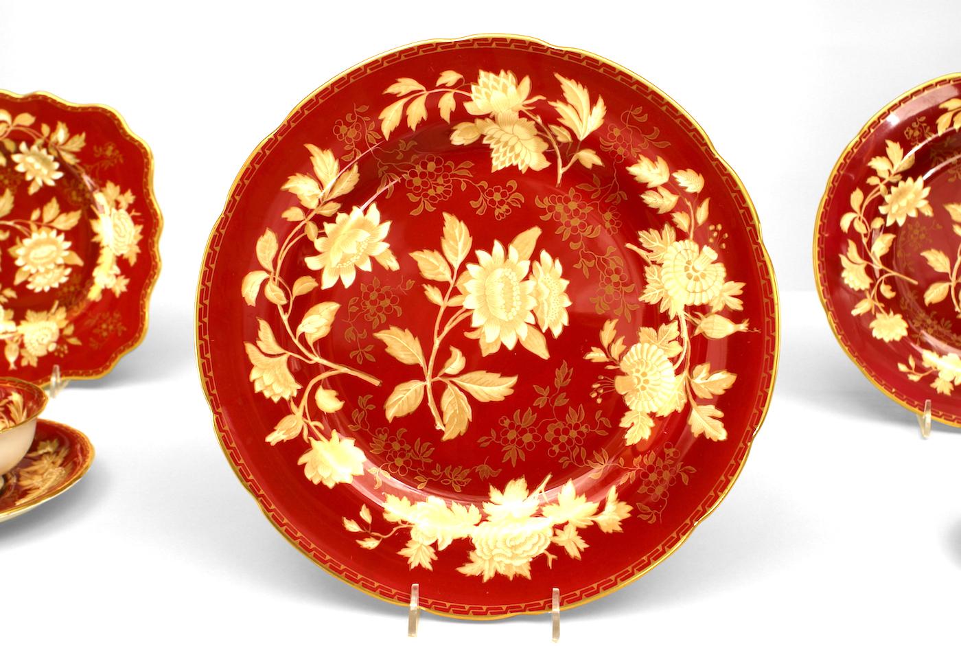 Vittoriano Set di 12 pezzi di piatti vittoriani inglesi Wedgwood Tonquin in vendita