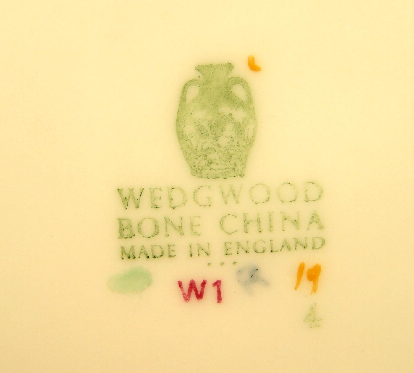 Britannico Set di 12 pezzi di piatti vittoriani inglesi Wedgwood Tonquin in vendita