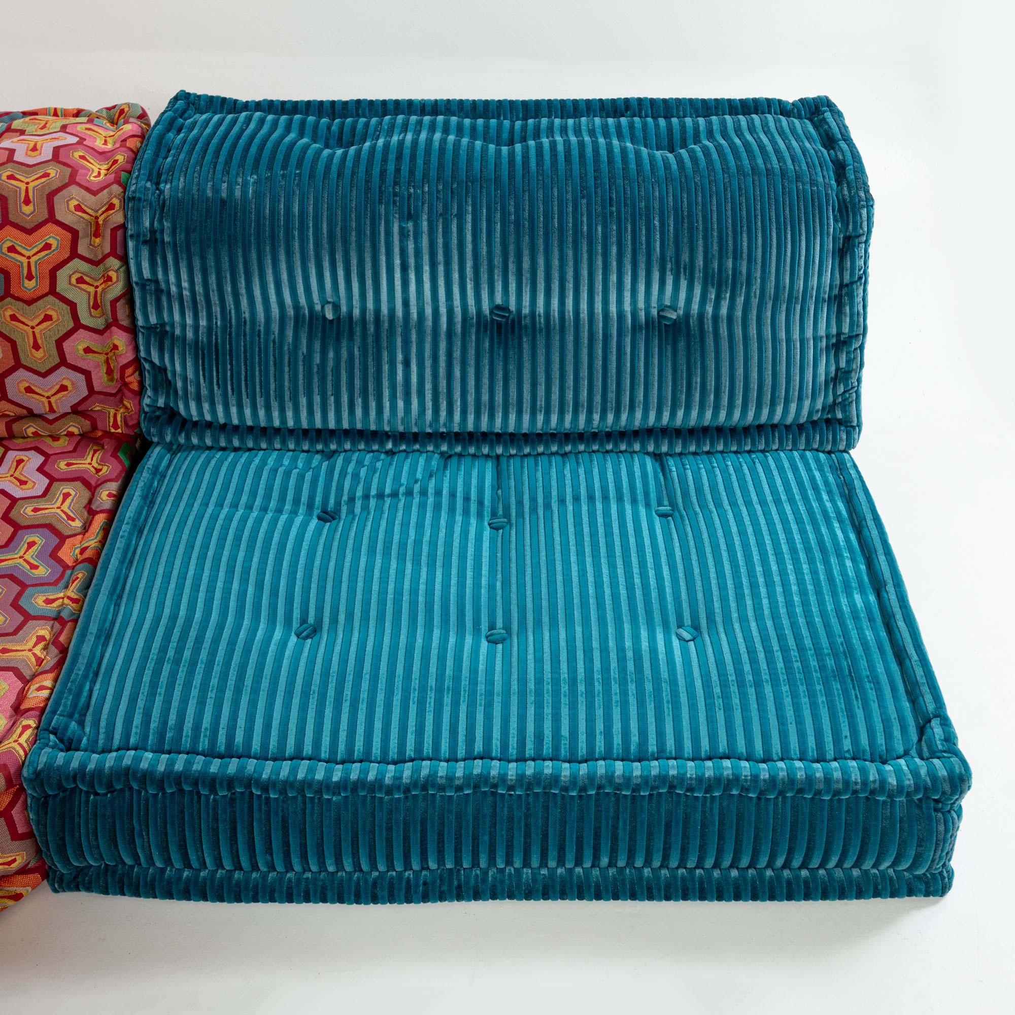 12 piece Hans Hopfer Roche Bobois Mah-Jong Sofa in Kenzo Composition Hiru Fabric 4