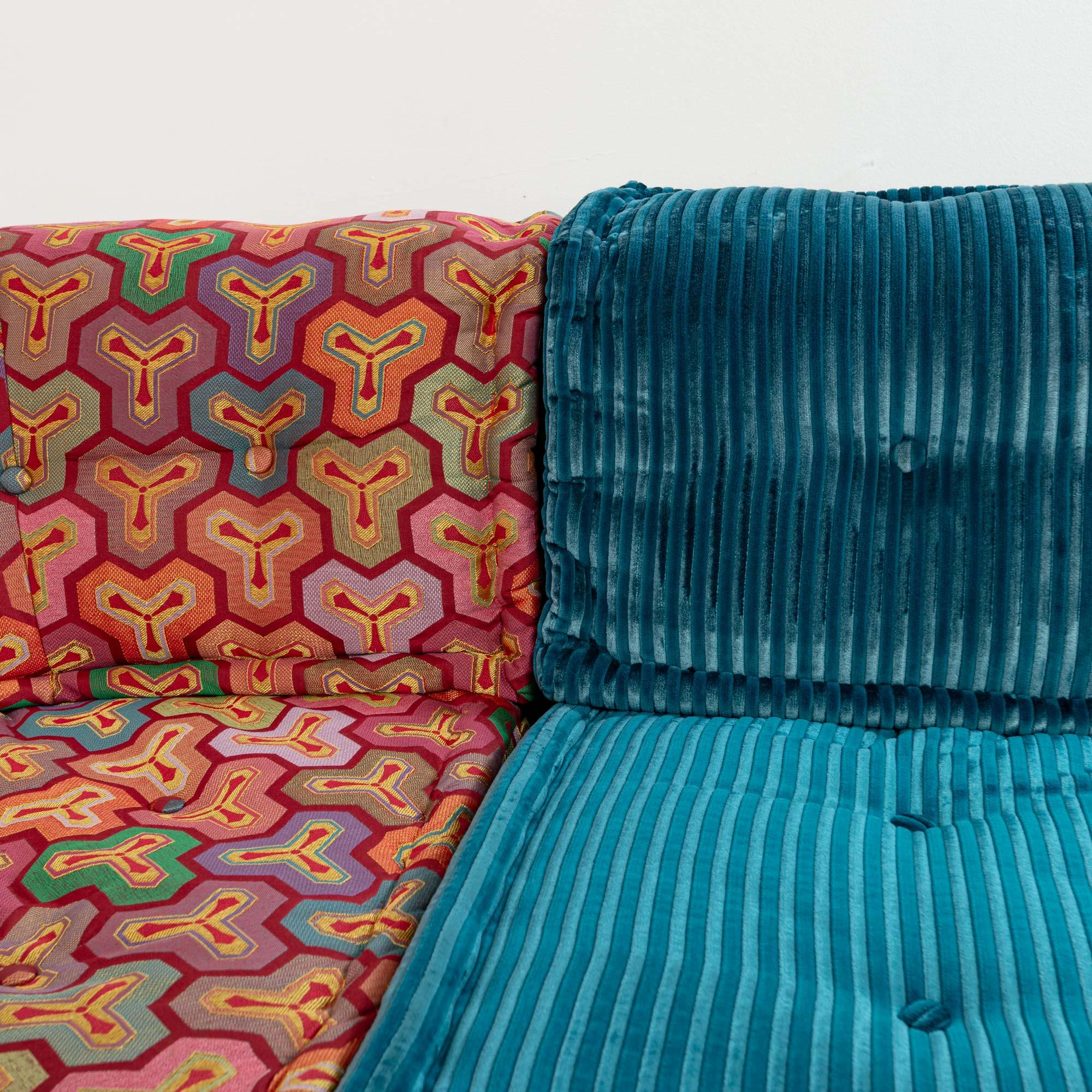 12 piece Hans Hopfer Roche Bobois Mah-Jong Sofa in Kenzo Composition Hiru Fabric 12