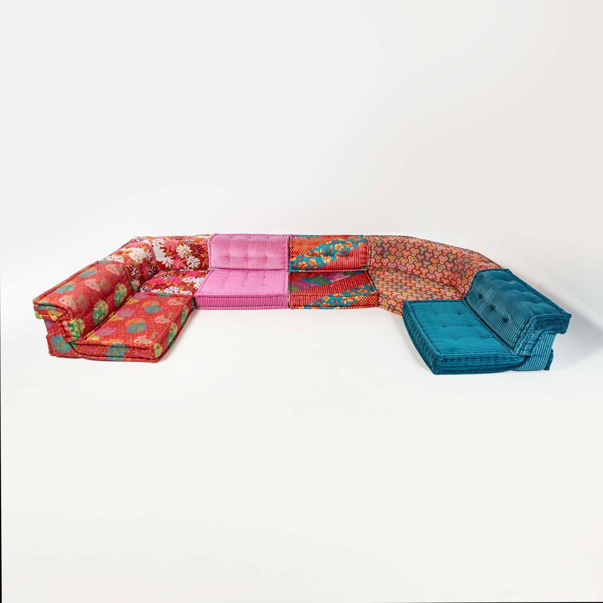 Post-Modern 12 piece Hans Hopfer Roche Bobois Mah-Jong Sofa in Kenzo Composition Hiru Fabric