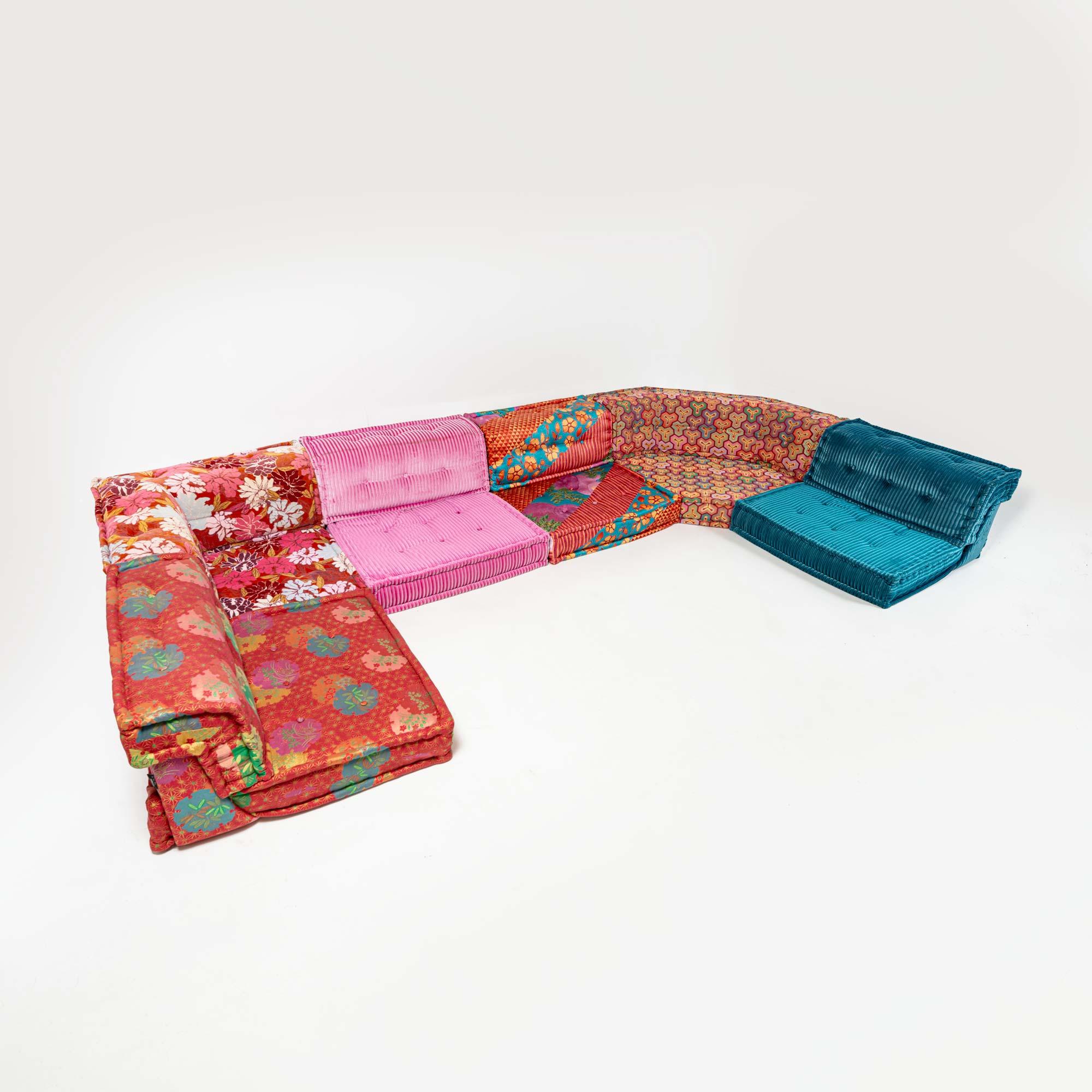 French 12 piece Hans Hopfer Roche Bobois Mah-Jong Sofa in Kenzo Composition Hiru Fabric