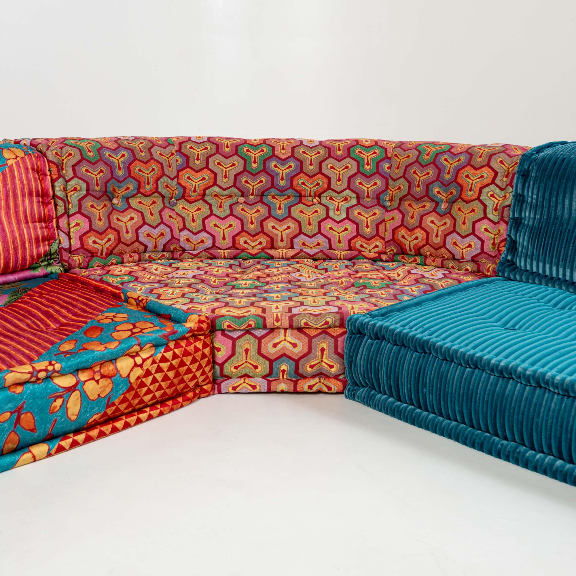 12 piece Hans Hopfer Roche Bobois Mah-Jong Sofa in Kenzo Composition Hiru Fabric 3