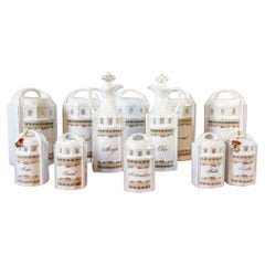 Vintage 12-Piece Kitchen Ceramic Set From the 1960s