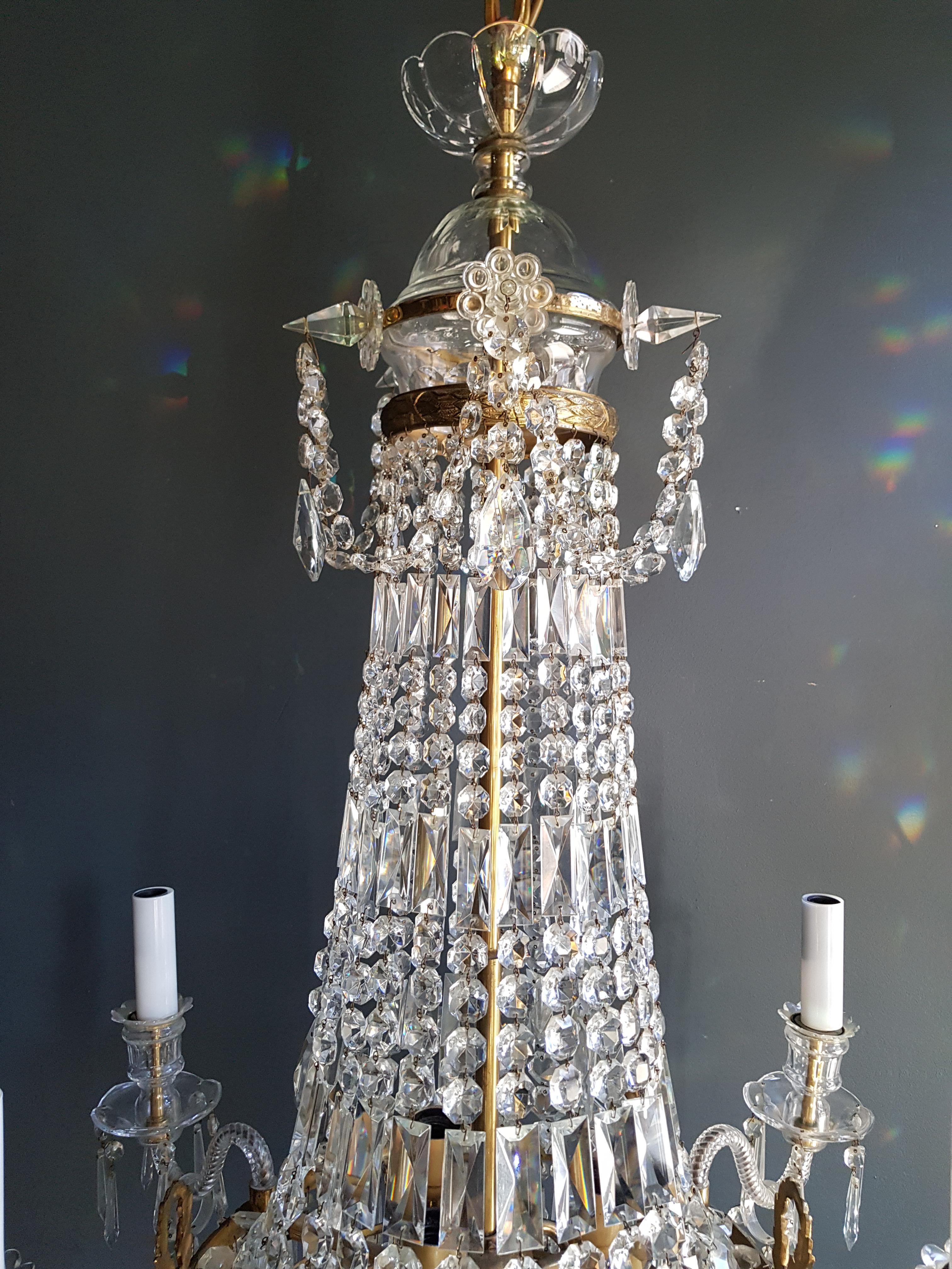 Paar Montgolfièr Empire-Kronleuchter Kristall Classic traditionell  Messing Glas vier (Handgeknüpft) im Angebot