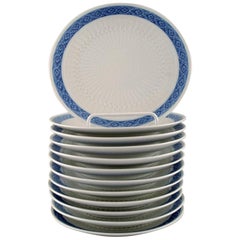 12-Piece Royal Copenhagen Blue Fan, Cake Plates