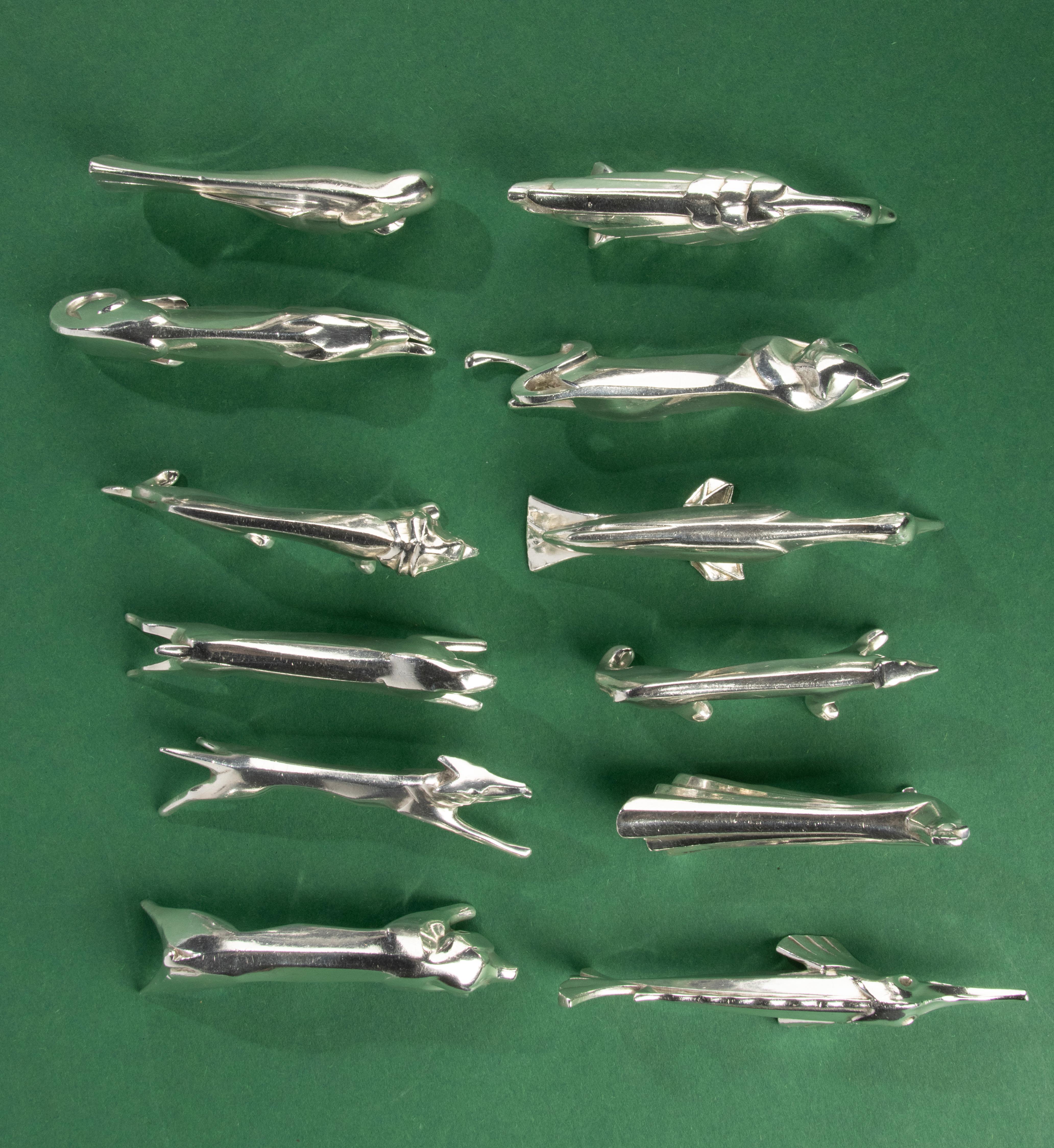 Ensemble de 12 couverts à couteaux Art Déco - Gallia Christofle - plaqué argent 6