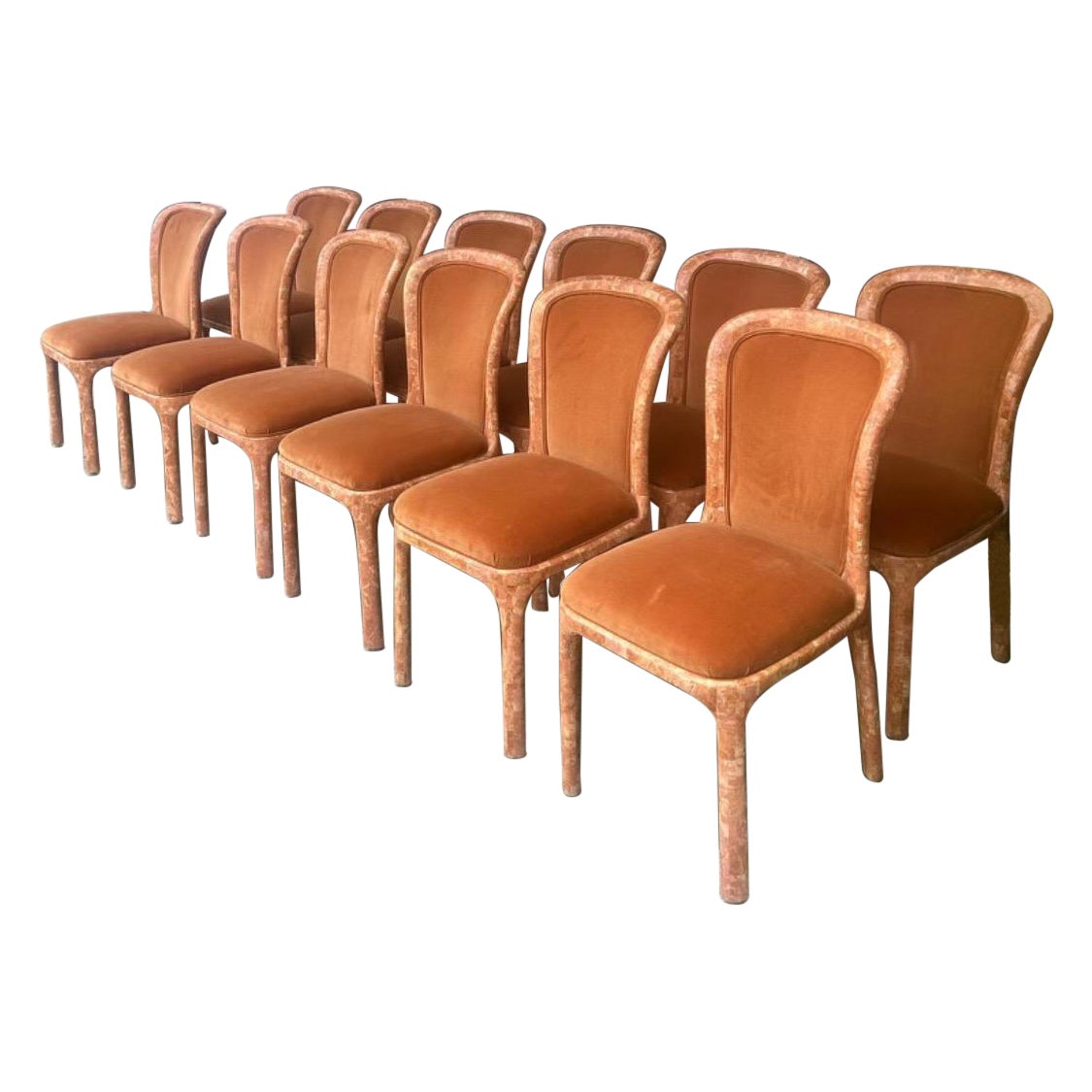 12 pieces Tessellated Marble Dining chairs by Casa Bique