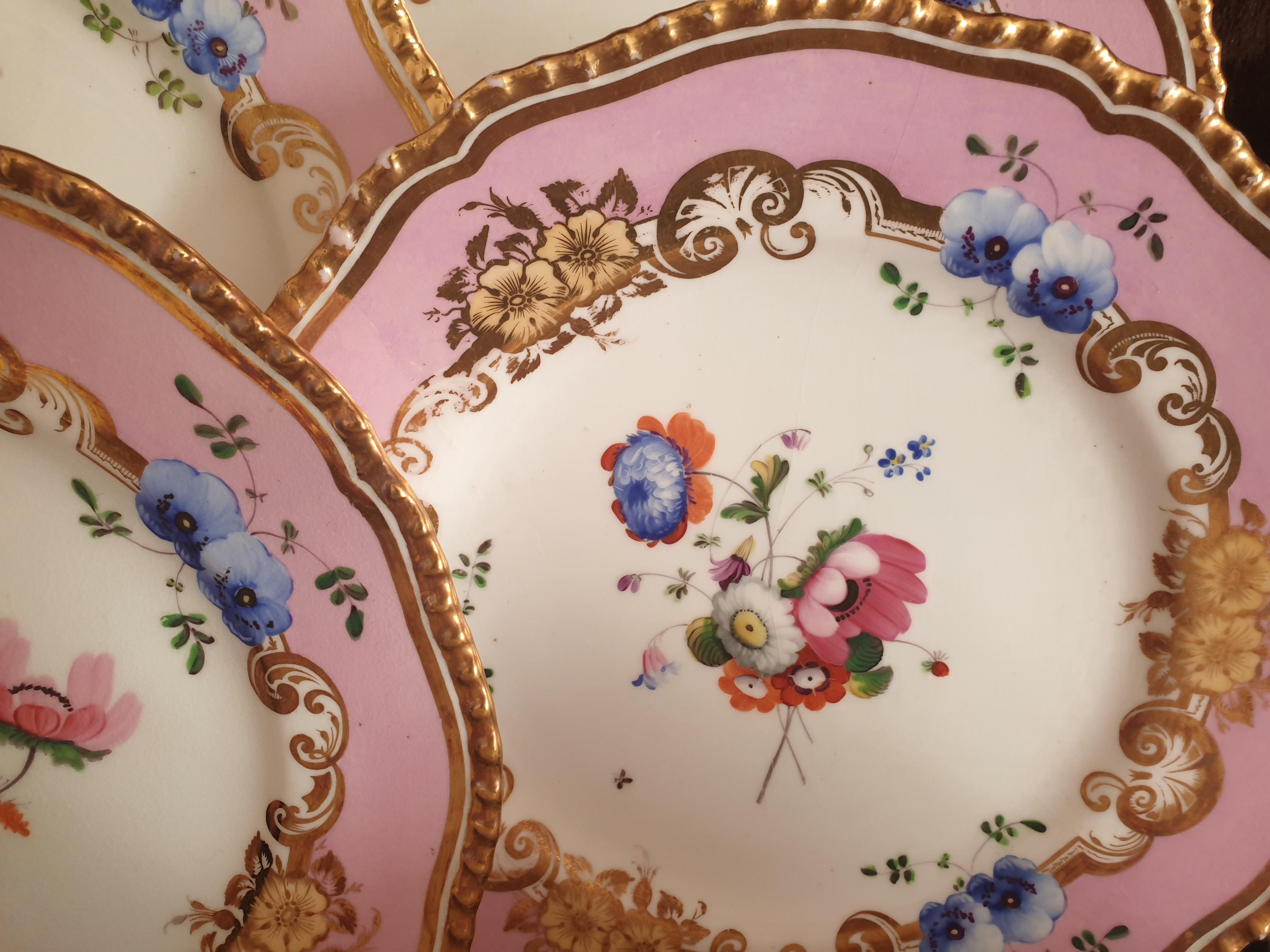 12 Pink Coalport Dessert Service For Sale 4