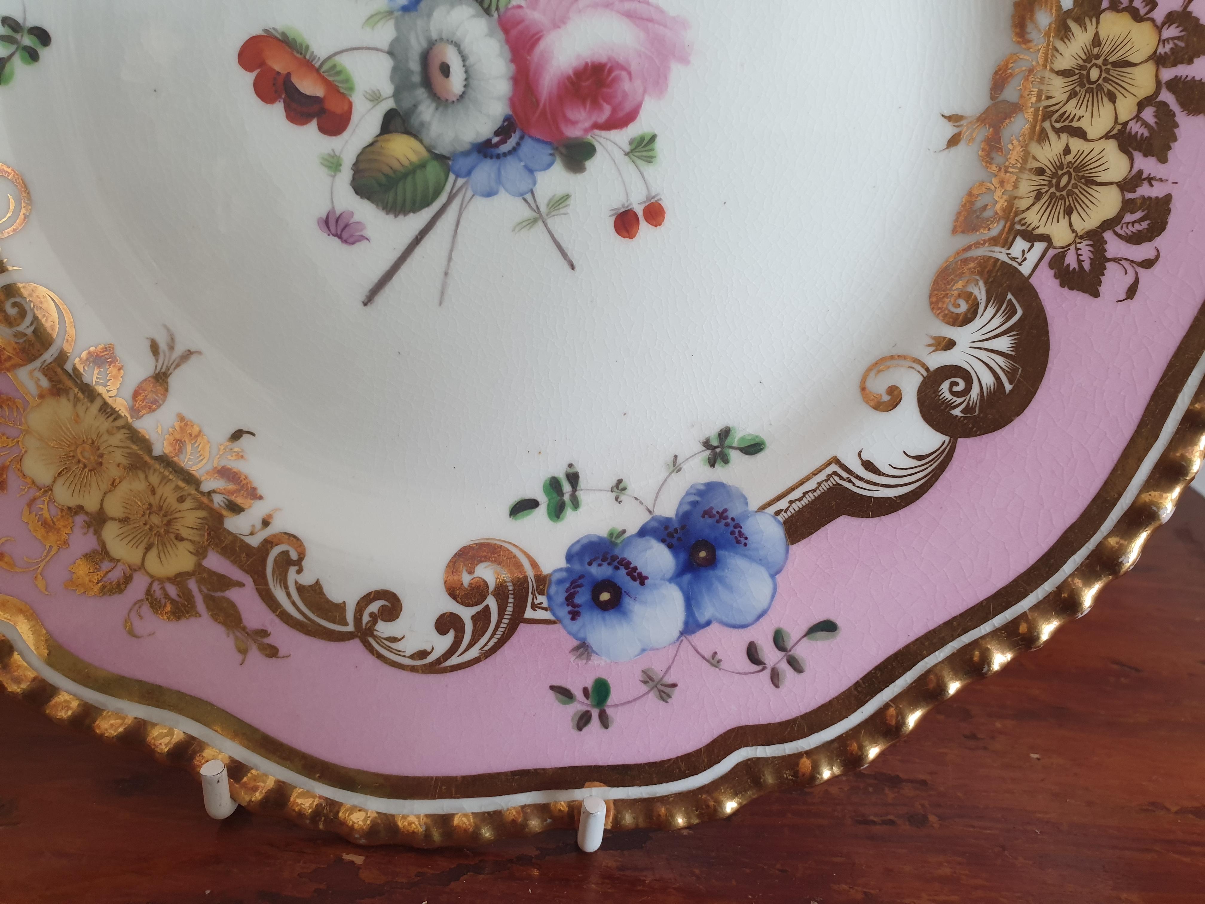 12 Pink Coalport Dessert Service For Sale 1