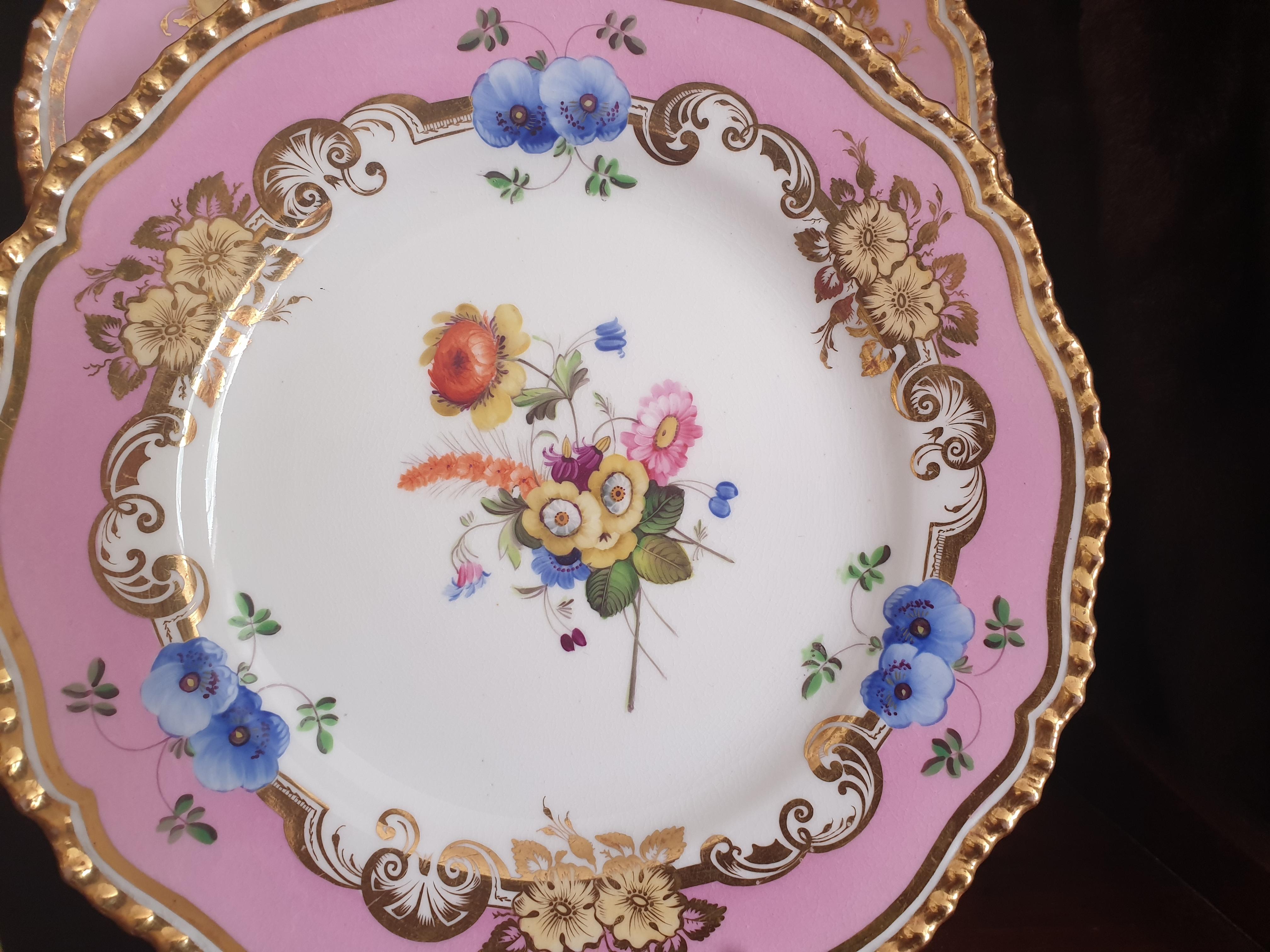 12 Pink Coalport Dessert Service For Sale 2
