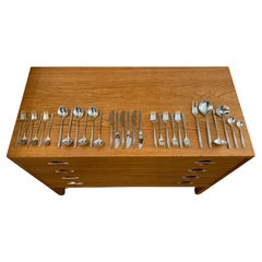 12 place settings 'Fuga' Scandinavian Modern Flatware by Tias Eckhoff, 1962