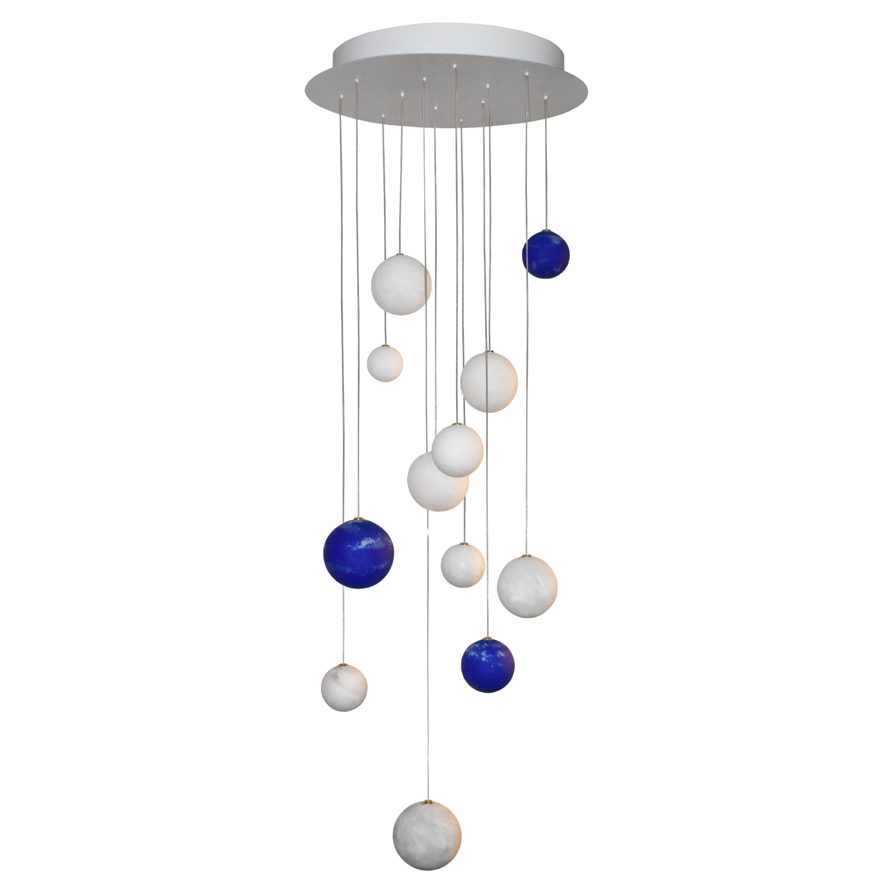 12 Planets And Ciels Chandelier by Ludovic Clément D’armont For Sale