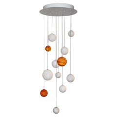 12 Planets And Couchers De Soleil Chandelier by Ludovic Clément D’armont