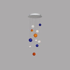 12 Planets, Ciels And Couchers De Soleil Chandelier by Ludovic Clément D’armont