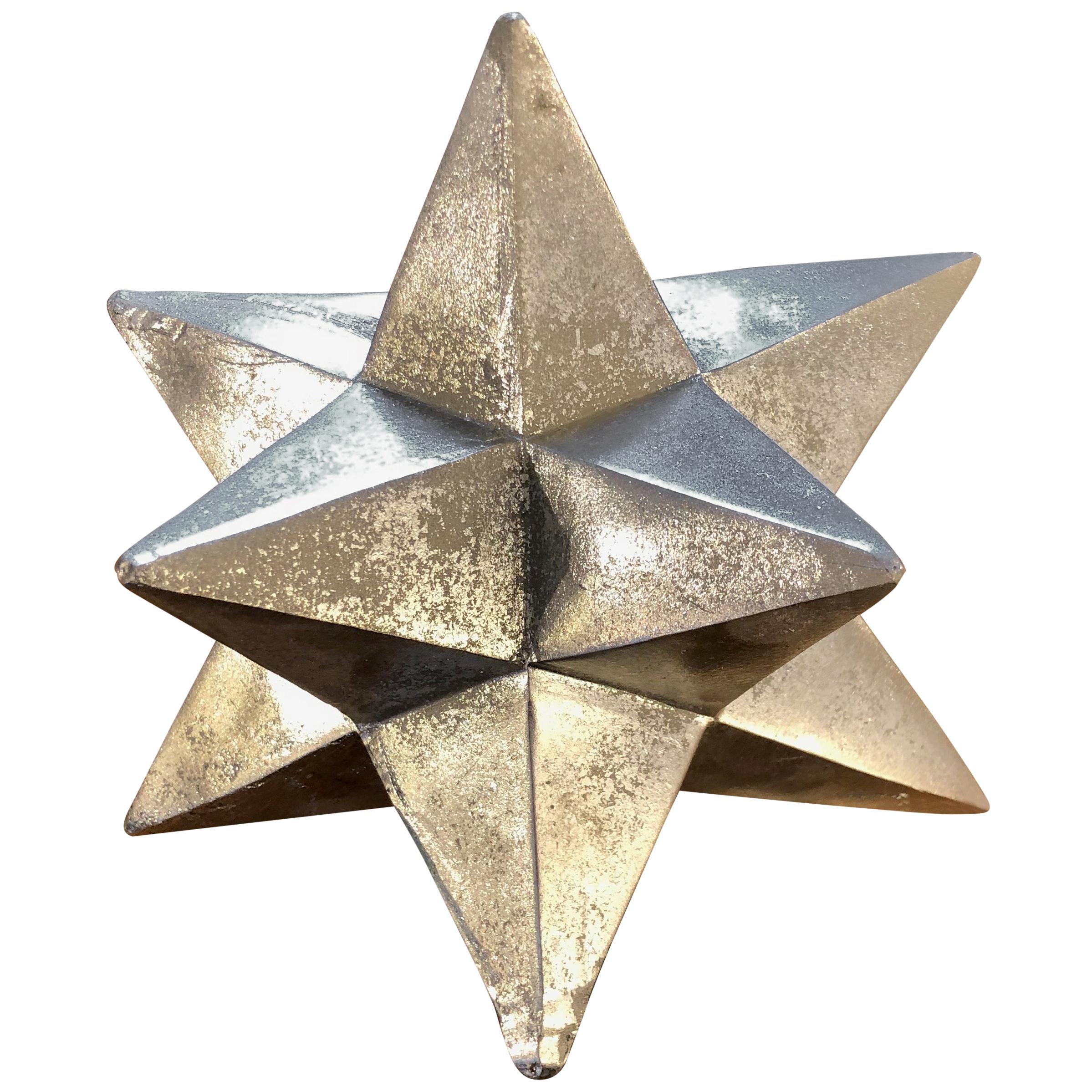 12-Point Resin Painted Wooden Star For Sale