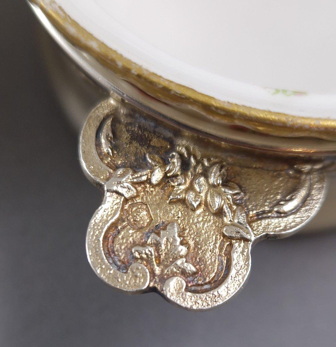12 Porcelain And Sterling Silver-gilt Ramekins 1