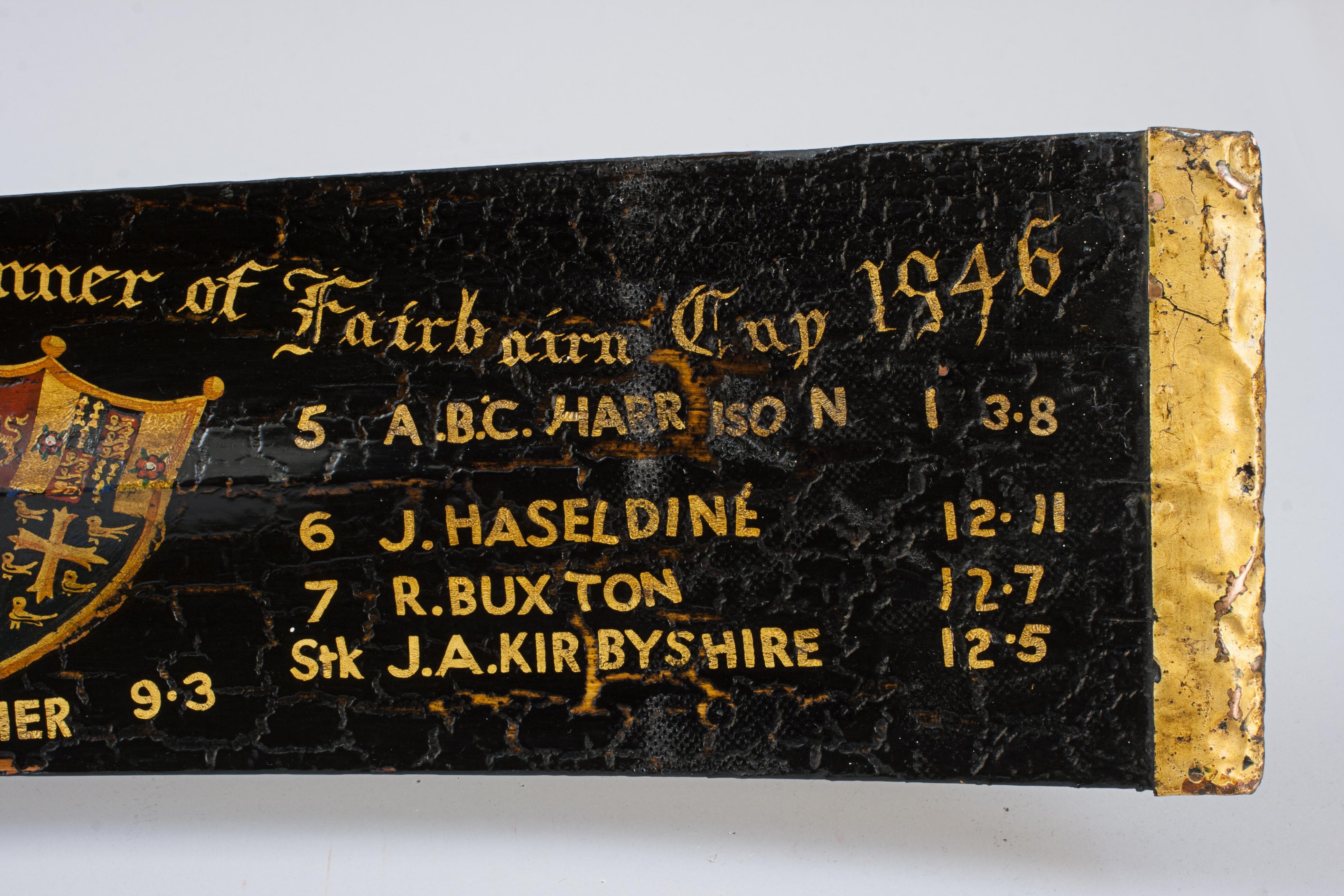 Pine 12' Presentation Rowing Oar Trophy, Cambridge University 1st & 3rd Trinity Boat For Sale