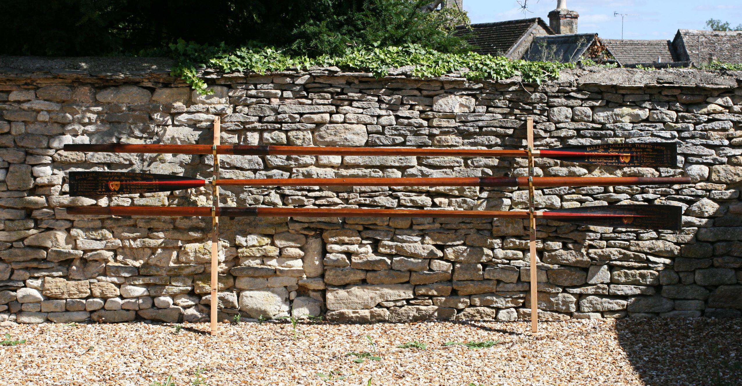 12' Presentation Rowing Oar Trophy, Oxford University, 1897 Balliol For Sale 9