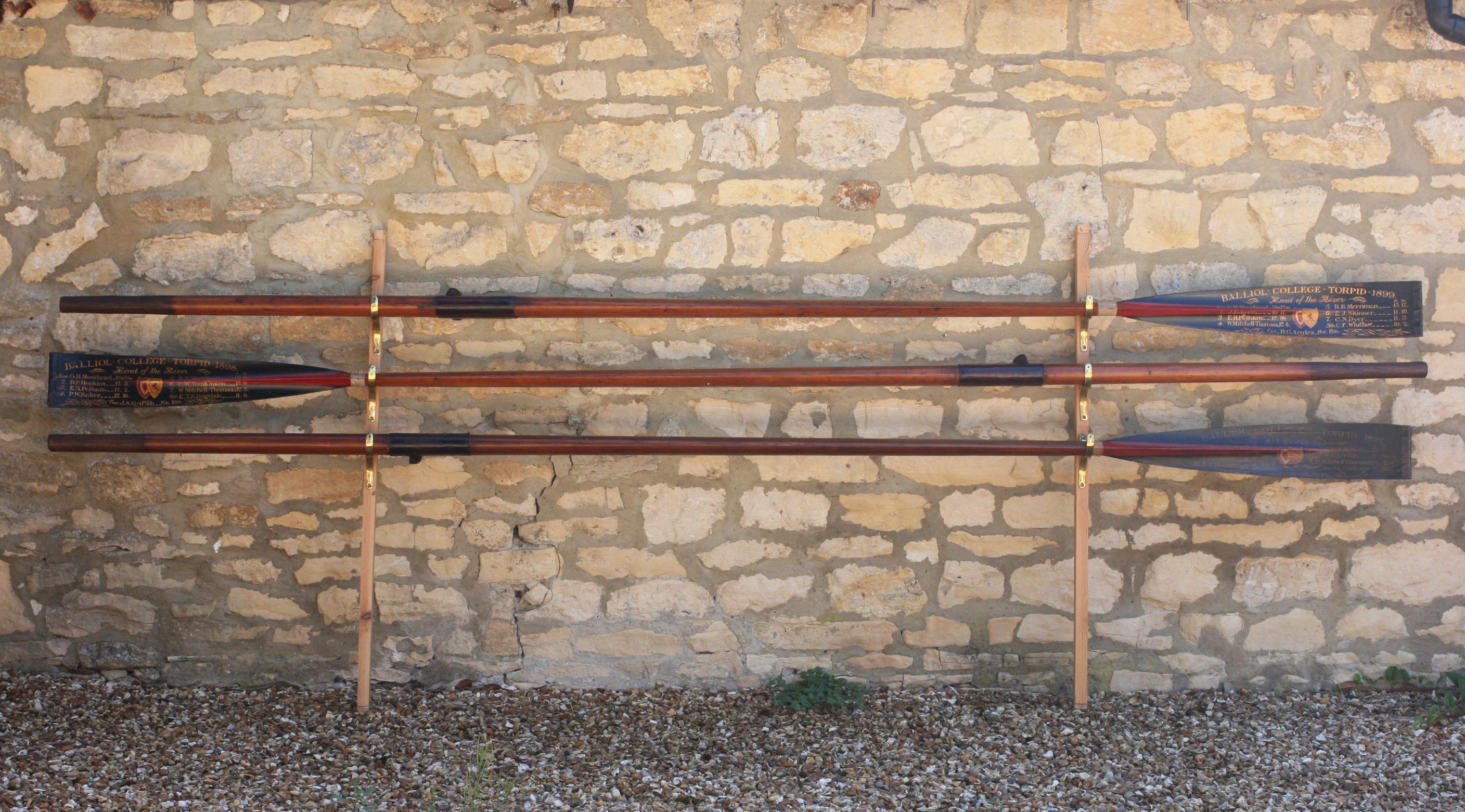 12' Presentation Rowing Oar Trophy, Oxford University, 1897 Balliol For Sale 10