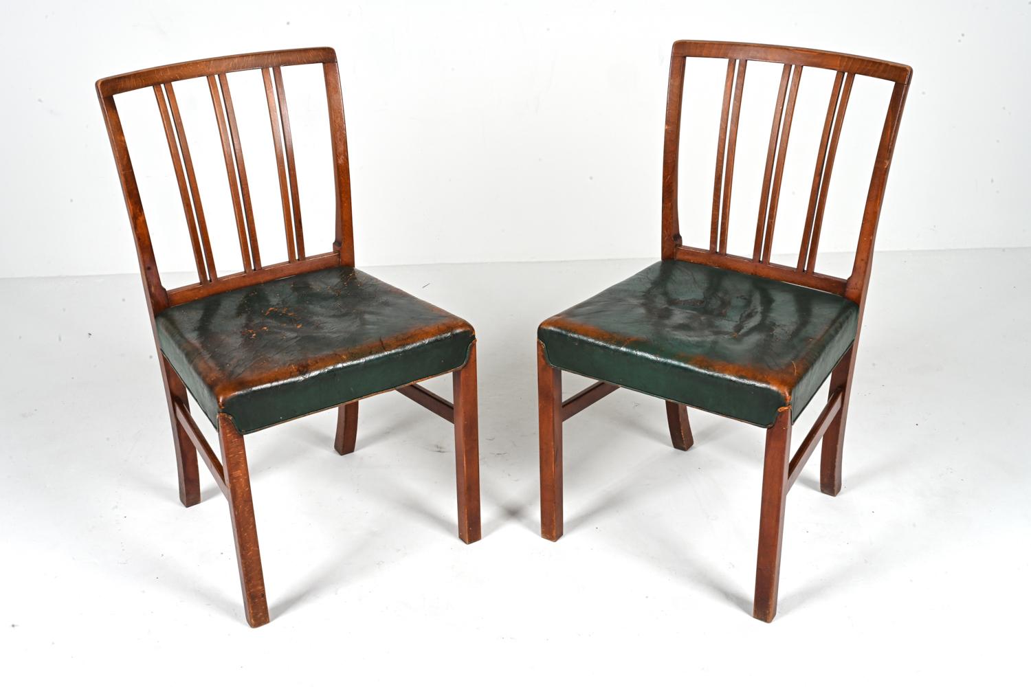 Beech '12' Rare Model 1675B Dining Chairs by Ole Wanscher Fritz Hansen, c. 1940's For Sale