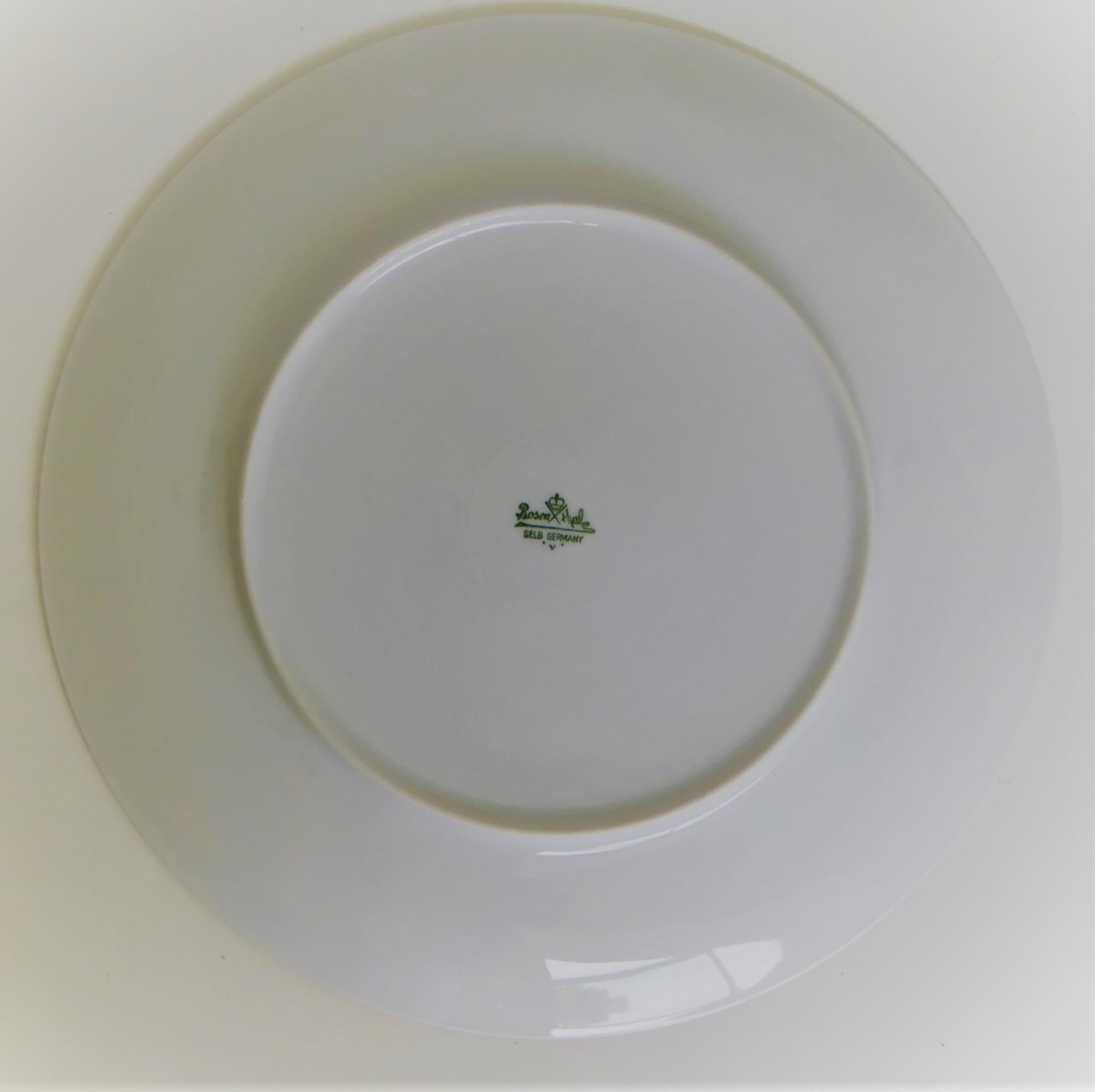 Mid-20th Century 12 Raymond Loewy Mid-Century Modern Rosenthal Form 2000 Dinner Plates Grasses