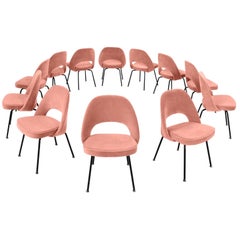 Vintage 12 Reupholstered Chairs by Eero Saarinen for Knoll International