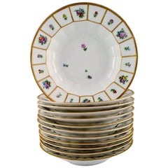 12 Royal Copenhagen Henriette, Henriette Large Soup Plates