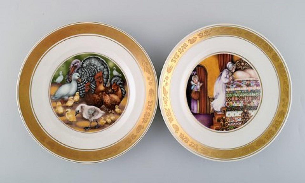 12 Royal Copenhagen Porcelain Plates, Motifs from H.C. Andersen's Fairy Tales 6