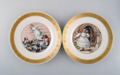 12 Royal Copenhagen Porcelain Plates, Motifs from H.C. Andersen's Fairy Tales