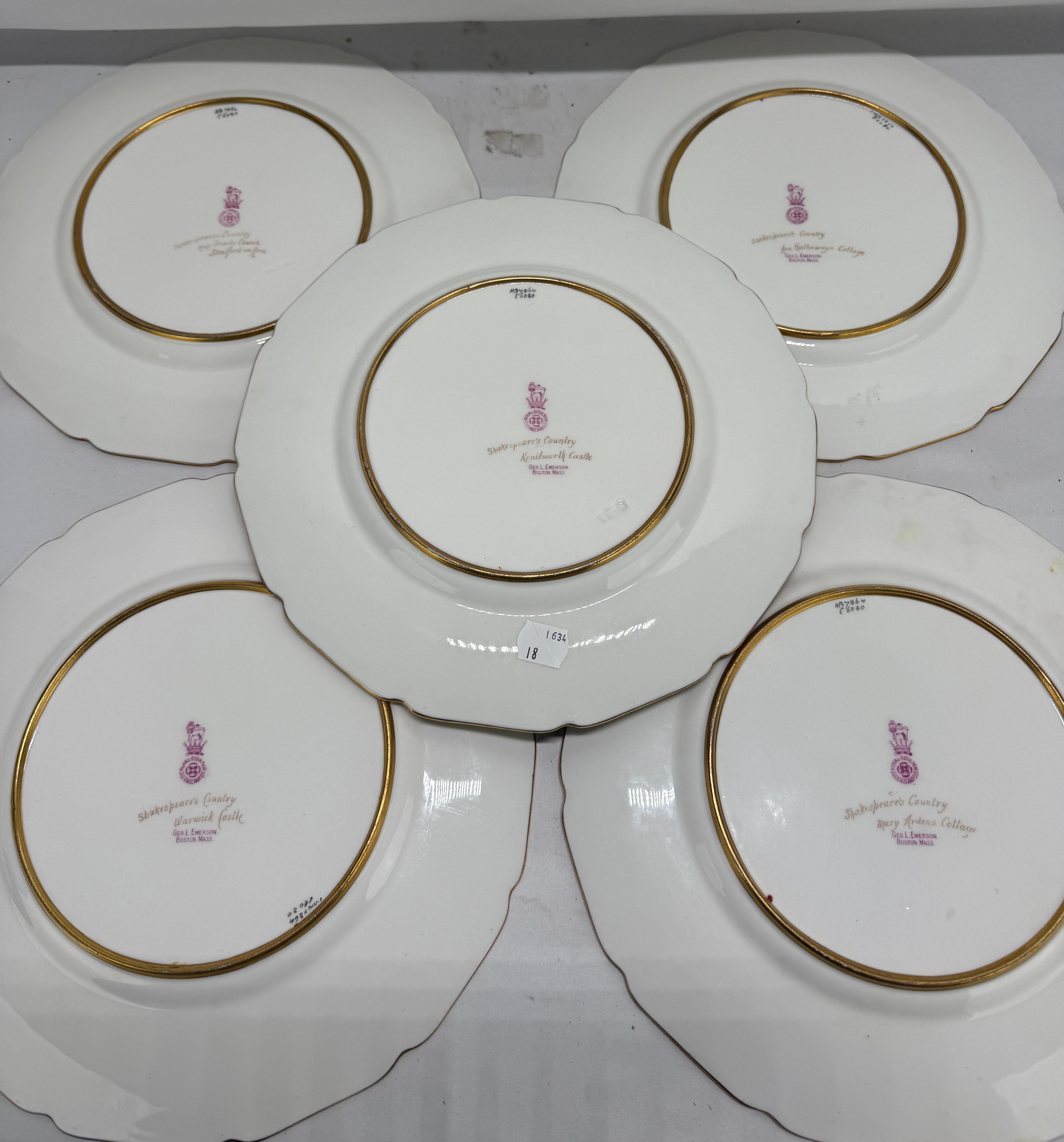 12 Royal Doulton “Shakespeare’s Country” Cabinet Plates by J. Hughs C. 1902-22 For Sale 7