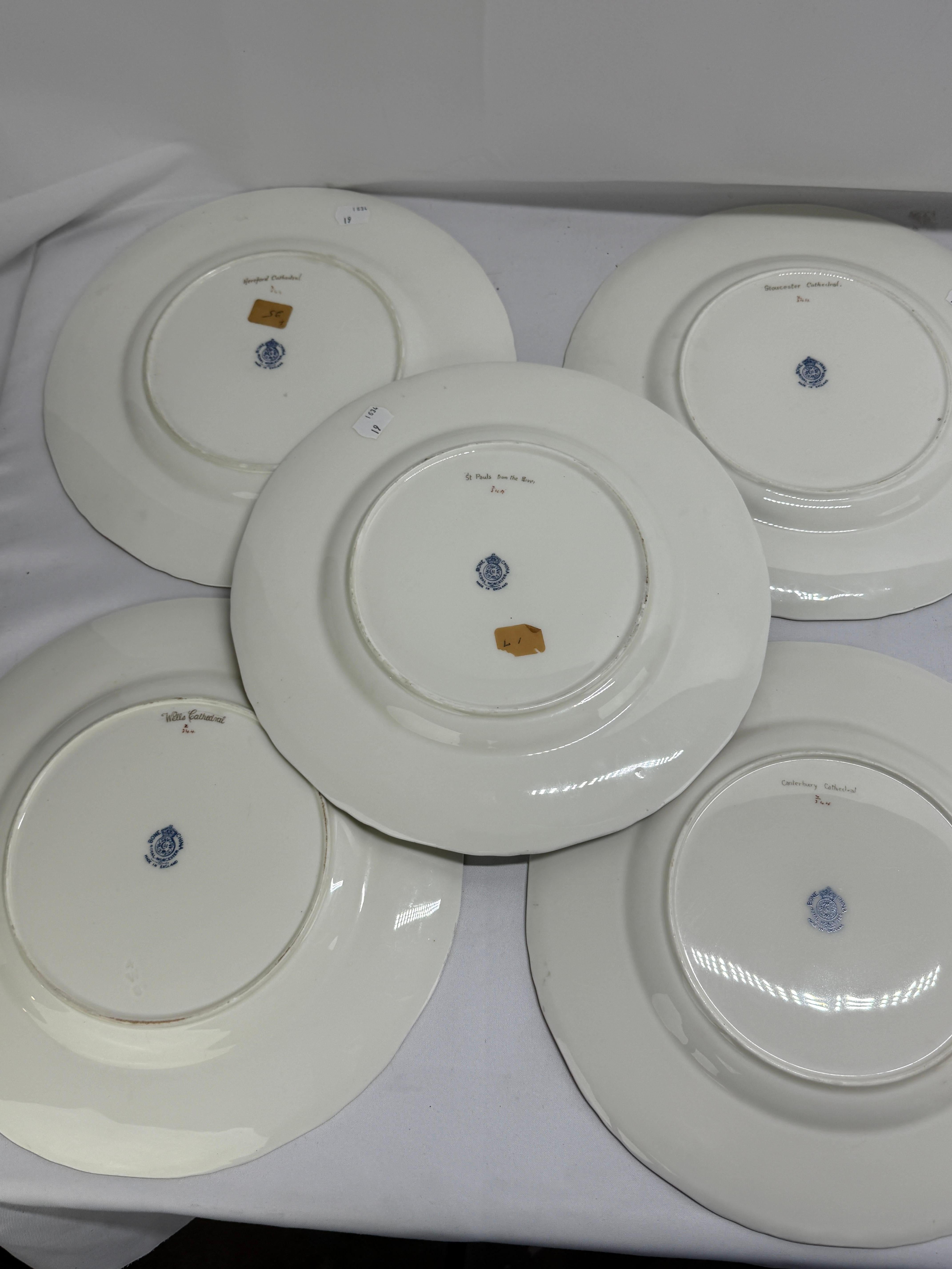 12 Royal Worcester Hand-Painted Porcelain 